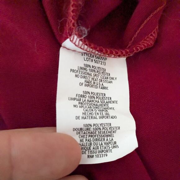 Vintage Nites Prom Dress Maxi Gown 6P Red Y2K Fairy Goth 90s Ombre Ruffle Glam - Picture 12 of 12